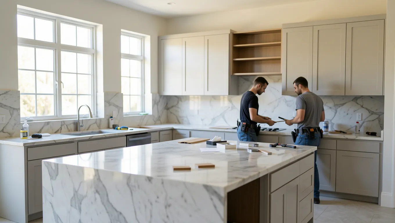 Luxury kitchen remodel project funded through large personal loans online