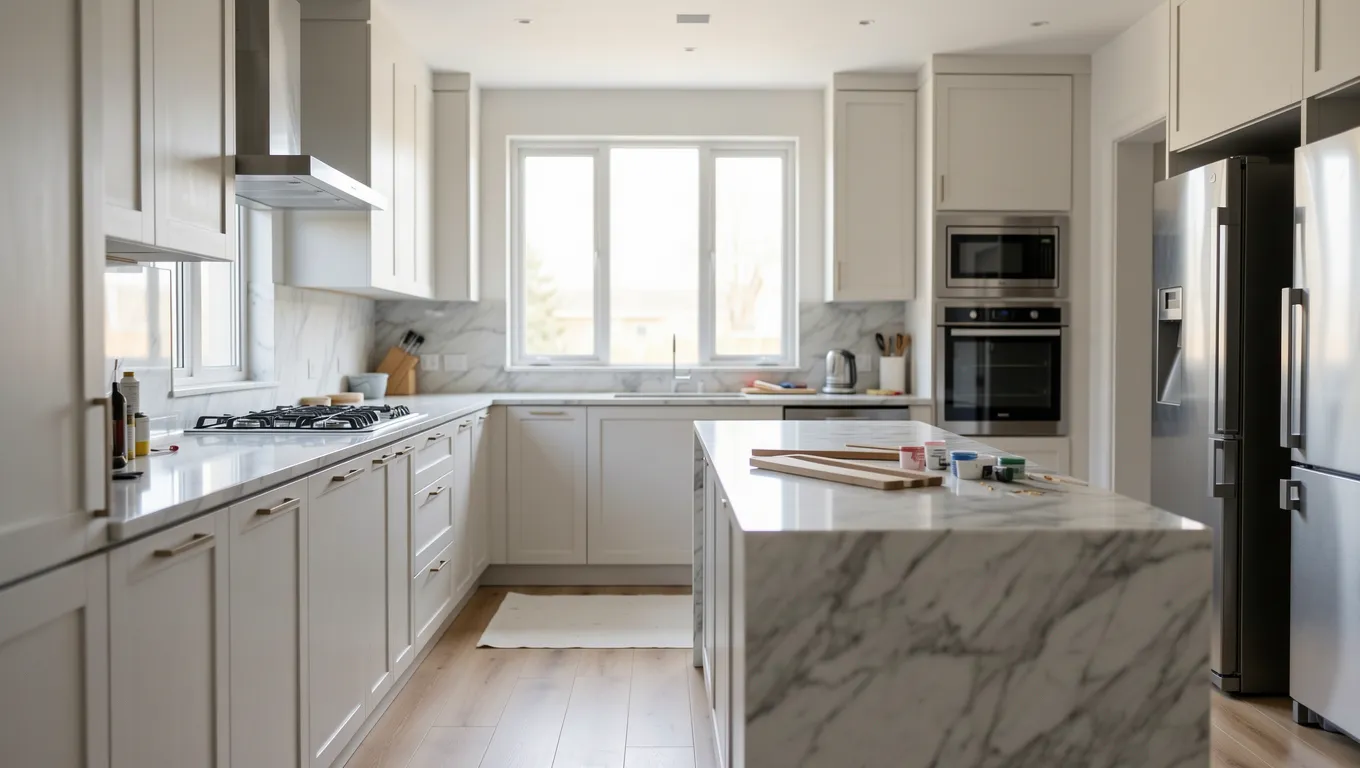 Modern home improvement project featuring a kitchen remodel for purpose driven loans